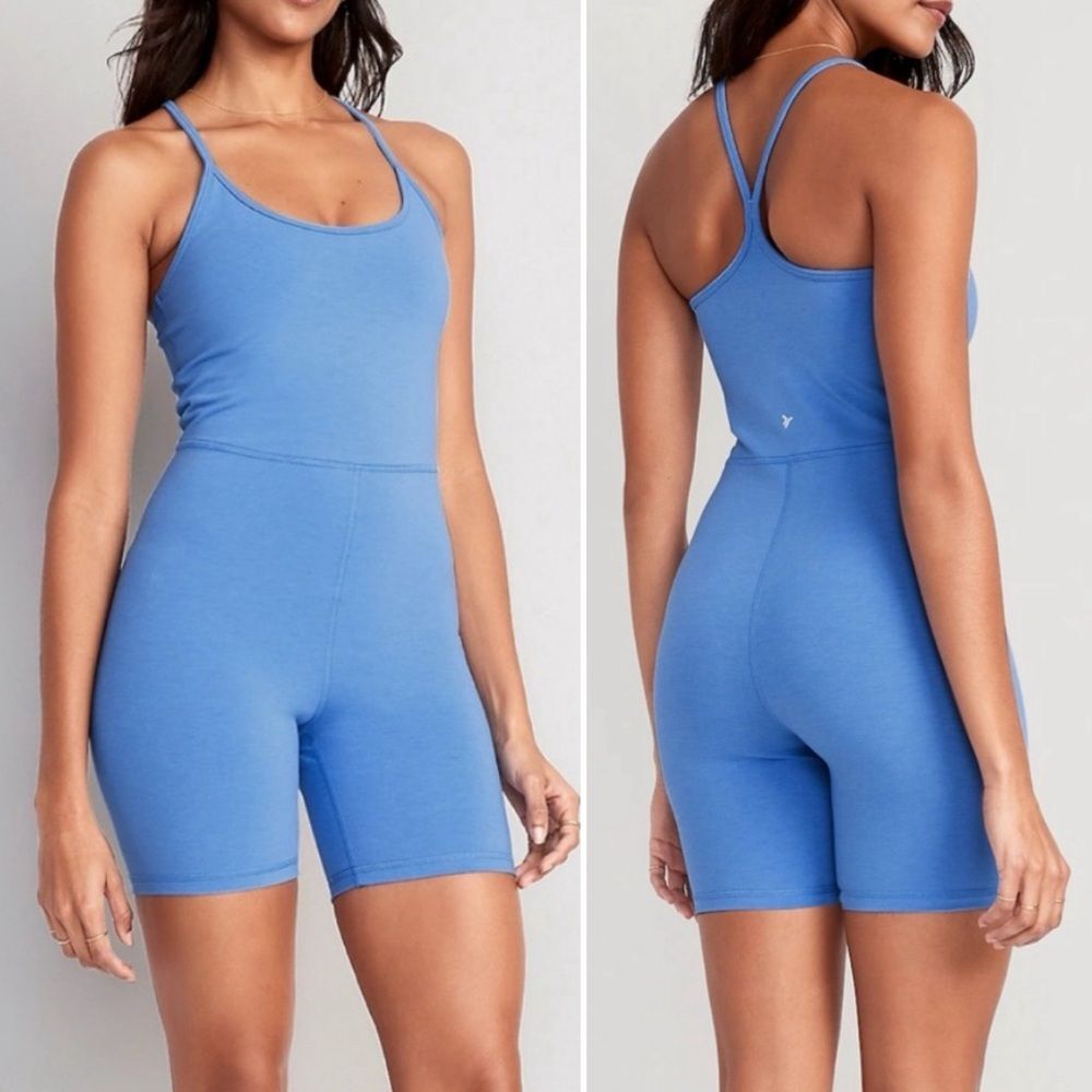 NWT Old Navy PowerChill Racerback Bodysuit Blue Size XL Tall Go-Dry One Piece - Picture 12 of 12